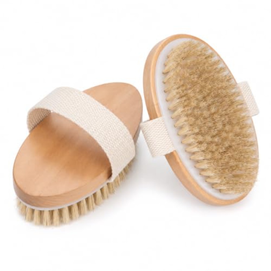 Dry Body Brush 2 Pack, Natural - đánh giá và giá Dry Brush Body