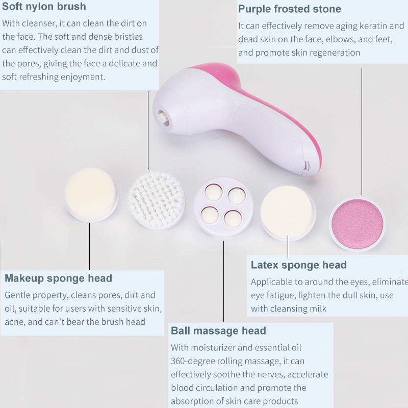 5 IN 1 Face Cleansing Brush Wa - đánh giá và giá Dry Brush Body