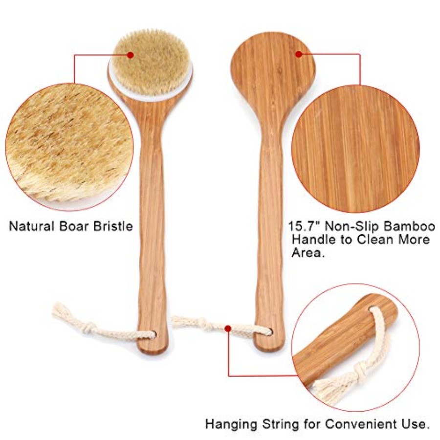 Shower Brush with Natural Bris - đánh giá và giá Dry Brush Body